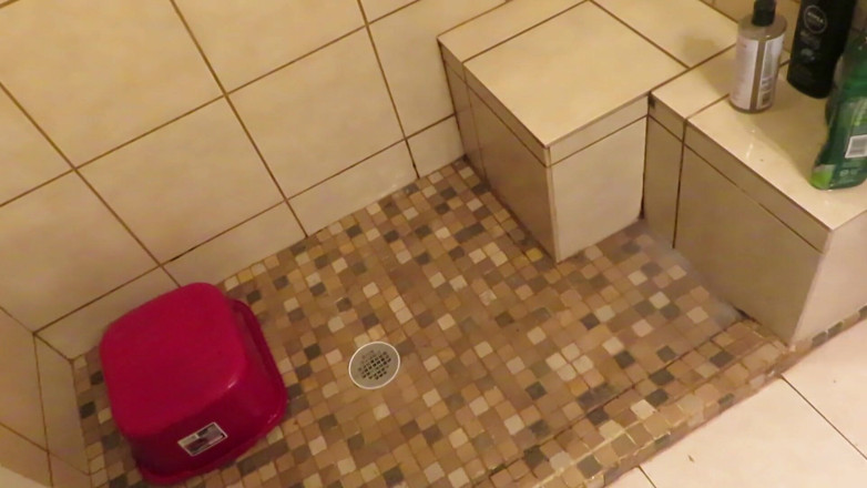 BBW nurse Vicki adventures with friends: Step mom cleaning bathroom thinks of her step son watching