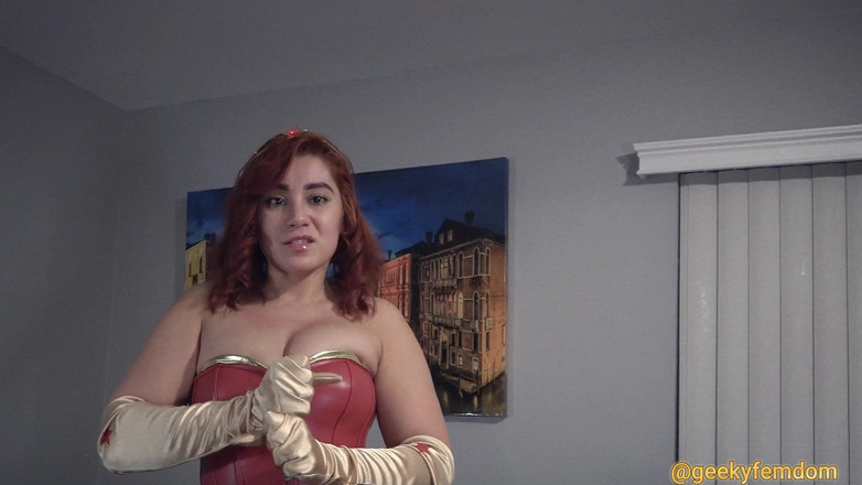Geeky Femdom: Wonder Woman JOI gapi się zaklinająca Sahrye