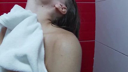 Angel_solo: Dildo in the shower. Close up pussy fuck