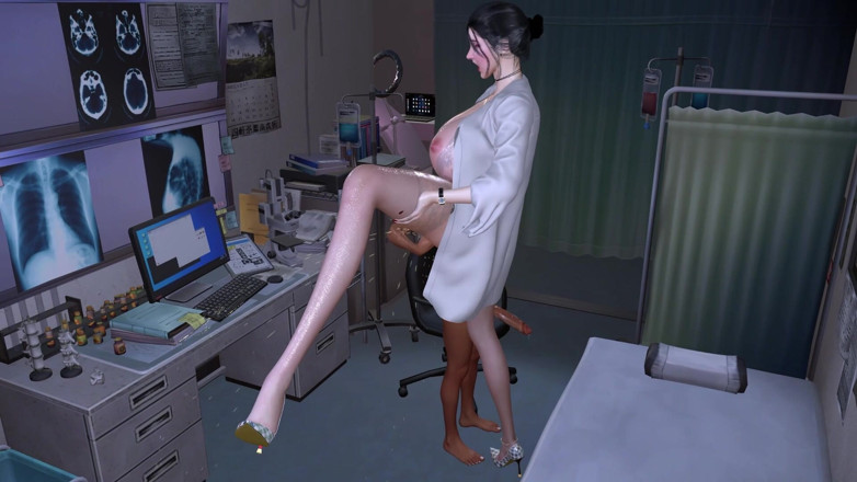 Why fuck so hard: Jururawat MILF super miang yang berusia 3d mengusik zakar besar muda...