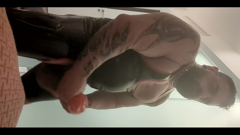 Bruiserwood: Jerking off Through Rubber Jock in Rubber