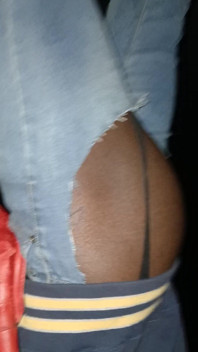 Walking at Night with Booty Cheeks Out