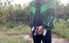 Hard Cock Not Allowed Me to Piss Outdoor.