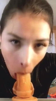 She's Giving a Blowjob to Her New Fiancée.