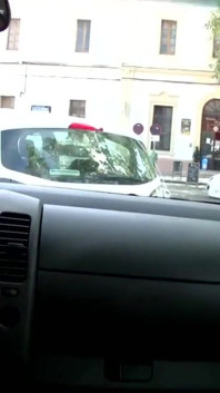 Roztomilá kočka sbalená a análně ošukaná venku v autě
