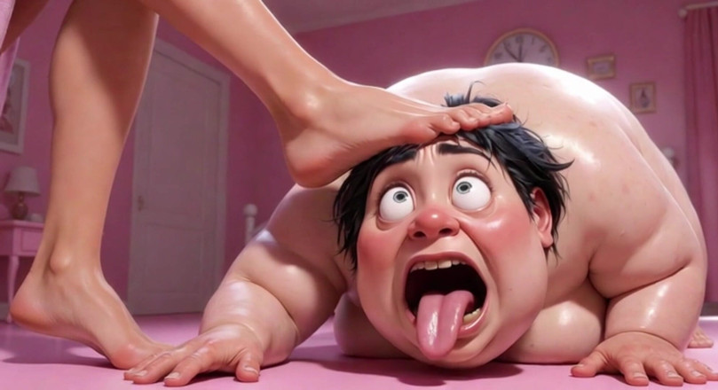 Anime Hentai: moti badsoorat mahila ko apmaanit kiya gaya - sundar larki ko...