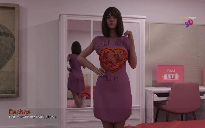 3D Cartoon Porn: Meu dormitório 10 - cena de mudança de vestido das meninas