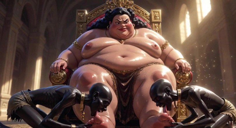 Anime Hentai: Riesige bBW-herrin fußanbetung - sklaven lecken ihre füße zur ekstase