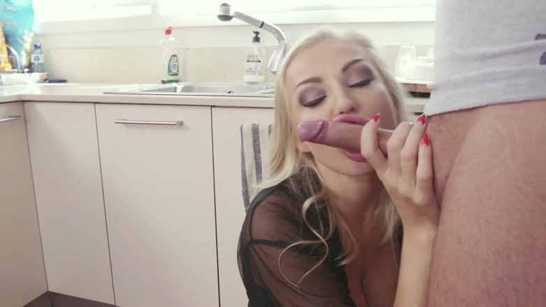Backdoor Films: Amazing blonde Stepmom rides guy's big dong