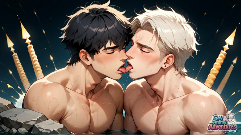 Gay Anime Adventures: Blå-sprängda muskels öken sperma sprängning: fantastisk XXX porr!