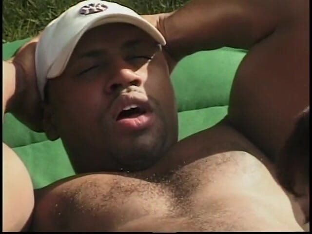 CBD Media Interracial: Vintage busty ebony gets licked and fucked on the poolside