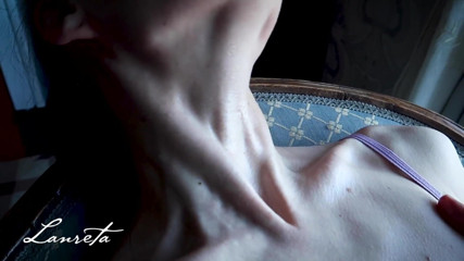 Lanreta: Oiling up neck in a chair, soft erotic movements
