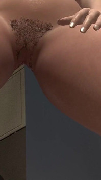 Orta yaşlı seksi kadın çamaşır makinesinin köşesini kullanıyor | 3D Porn
