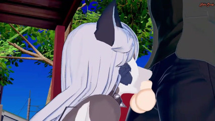 Hentai Smash: Loona getting fucked against a wall before riding a lucky...