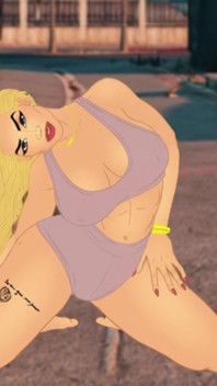 Curvy Thick Hottie Twerkin Her Ass in the Street