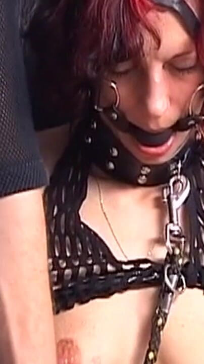 THAGSON RETRO: Redhead MILF Bound Tight with Chains and Clamps