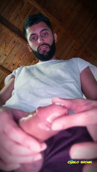 Intense masturbation with spit before bed.