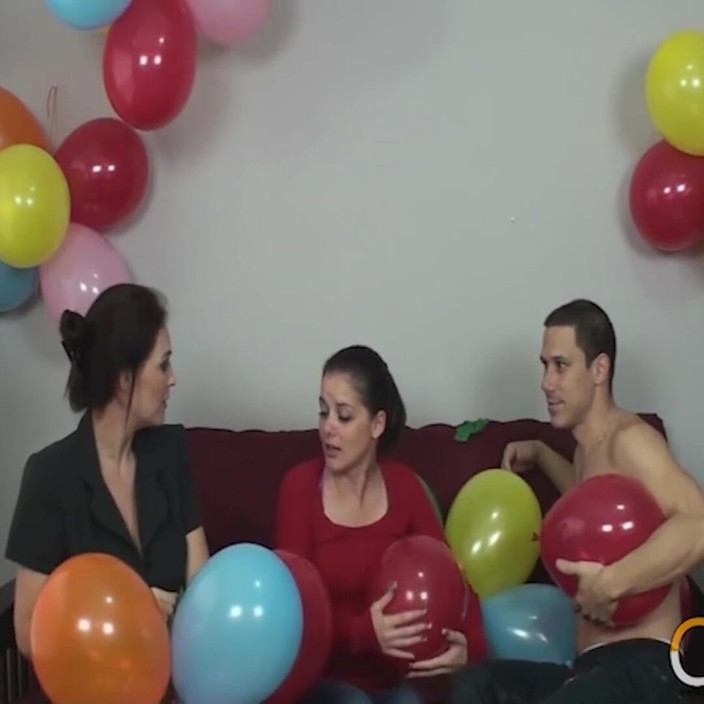 Charlee Chase: Charlee Chase loves busting balloons!