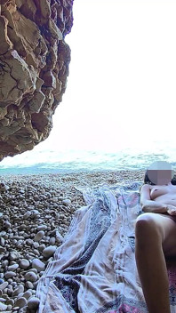 Flashing My Pussy in Front of a Guy in Public Nudist Beach and He Fucks Me and Gives Blowjob - It's Very Risky - Misscreamy