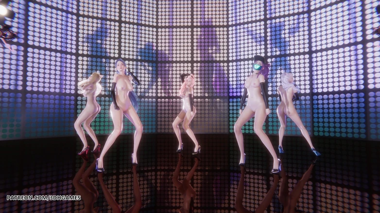 3D-Hentai Games: [mmd] Kara - Step (5p) Ahri Seraphine Akali Kaisa Evelynn Naked Dance...