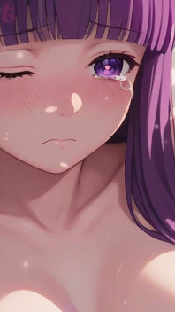 Gol Anime bystig lila hår flicka pOV knull