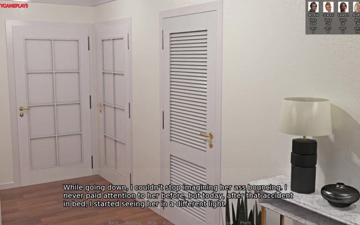 Naughty gameplays: Blacked House #01 - hans flickvän fångade honom onanera medan hans bystiga...