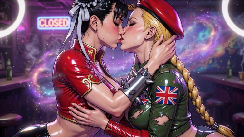 AI Porn: Cammy dan Chun Li Kissing Ai