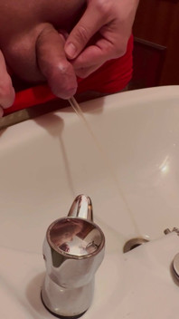 Peeing in the Sink.