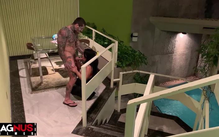 Magnus filmes: Hottie with a Big Ass Fucking a Tattooed Guy