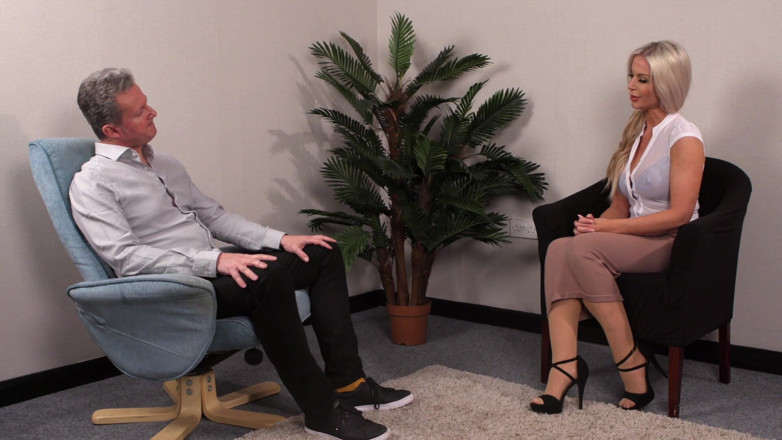 Miss Sally: CFNM Watcher, British MILF Strips for Her Therapist and Watches...