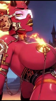 94. Hot Demon in Fire Sexy Pose (ai Animation)
