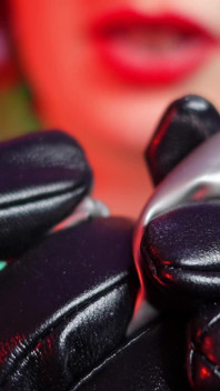 Airballoon latex fetish video, femdom POV humiliation