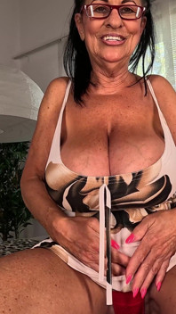 Spoil My Big Tits with My New Latex Dildo