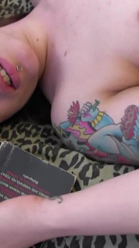 Elizabeth Thorn & Missy Minks, tattooed and pierced lesbian girls with the sexy toys