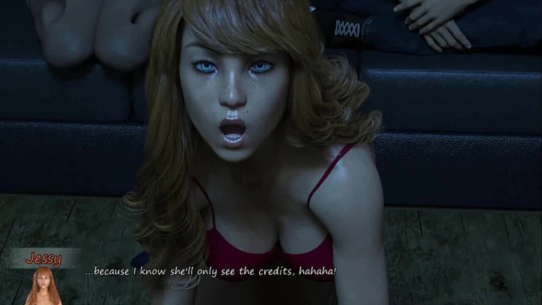 Dirty GamesXxX: Big city pleasures: sexy girls are watching a horror movie -...