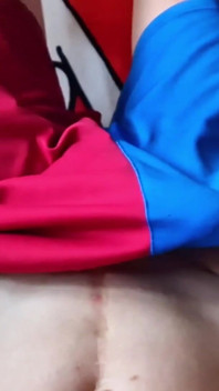 Young Twink Footballer Jerks off Without Taking off His Sneakers