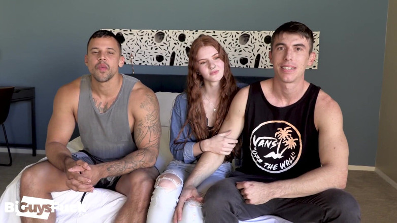 Bi Guys Fuck: La vraie vie, un couple essaye le bi-sexe avec latino-king