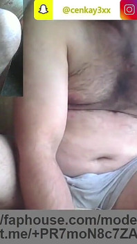 Masculine Stepdaddy Cums Again at the End of the Live Broadcast