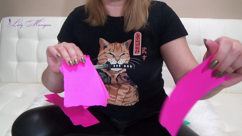 Morrigan Havoc: Tearing colorful paper with my hands