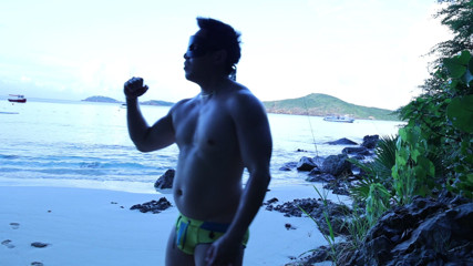 Barenakedboy: Morning Waves & Muscle Craves: Oceanfront Strip Tease
