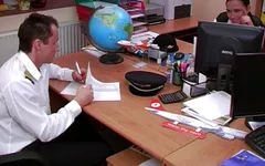 Dark Haired German Girl Gets Pounded in the Office