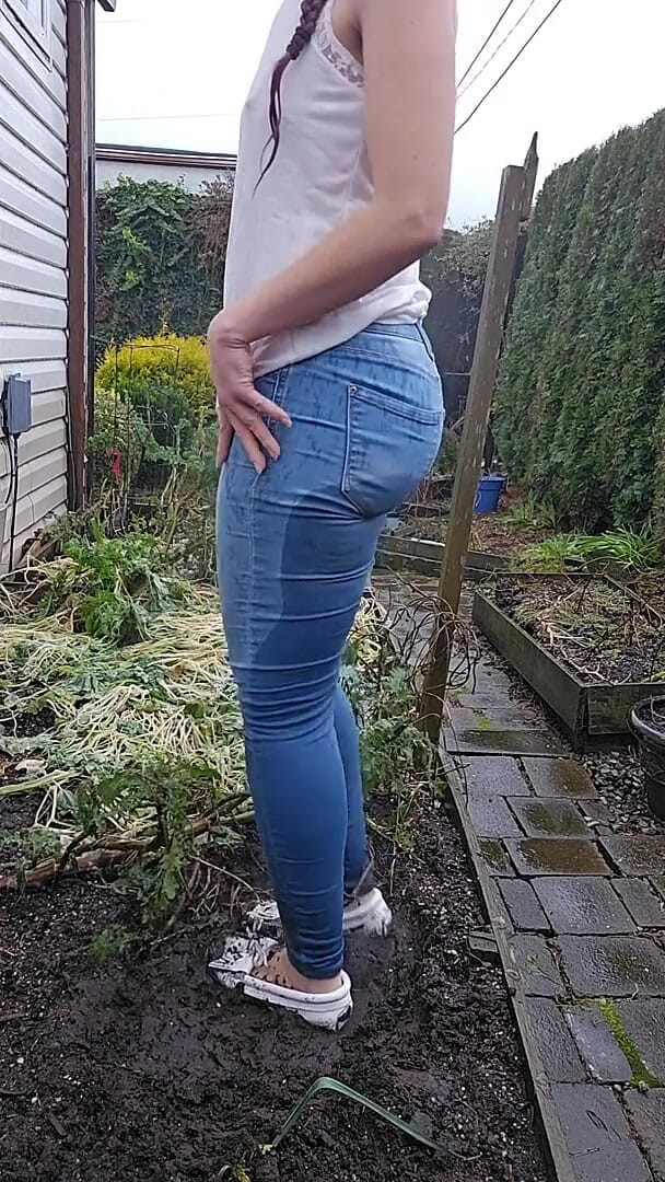Muddy White Mocs and Jeans Pee (Nerdy Faery)