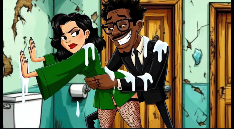 Octopussy Lovers Club: Moglie Troia Scopata in Uno Sporco Bagno Pubblico. Cartoni Animati