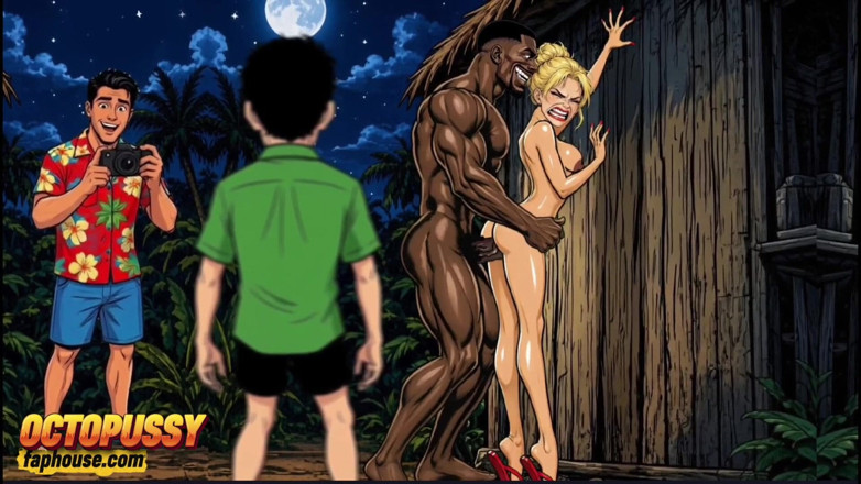 Octopussy Lovers Club: Bini cemburu berkongkek gila di dalam hutan. Isteri menghisap zakar...
