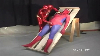 Crunch Boy: fetish sex with super hero clothes