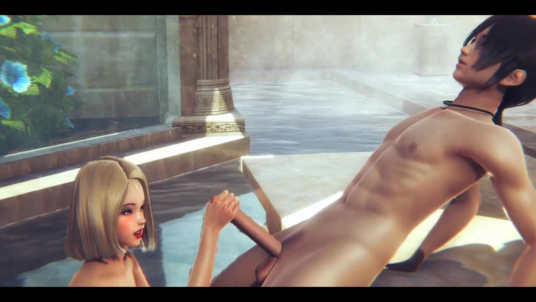 HentaiTubes: Hentai tanpa ditapis 3d - Marina Handjob dan dubur dengan creampie - Filem...