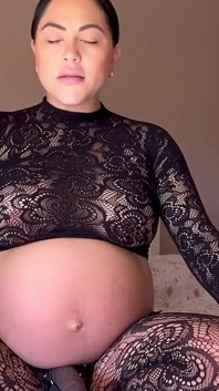 JOI Pregnant with Strap-on