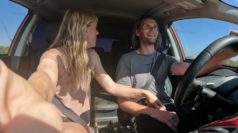 Sav Moolah: Sexy Blonde Swallows Cum After Road Head