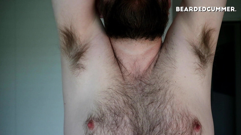 Beardedcummer: Owłosione doły, klatka piersiowa, broda i sutek grać