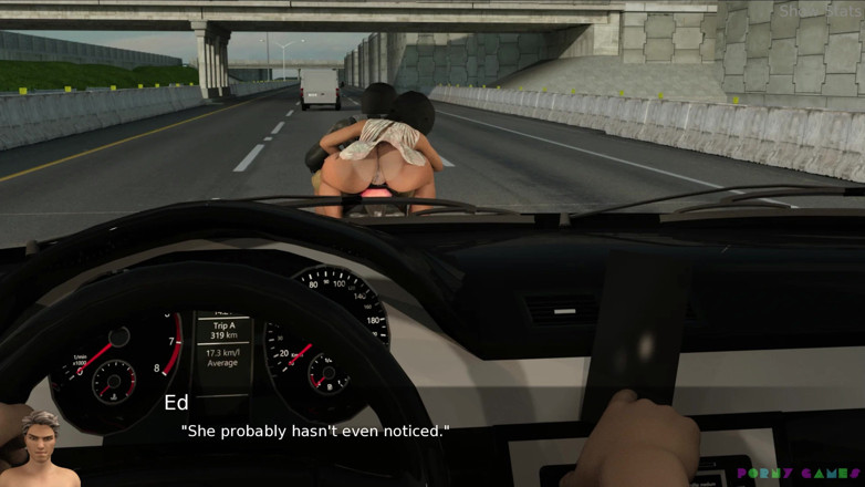 Porny Games: Project hot wife - Riding the motorcicle with a bare butt (91)